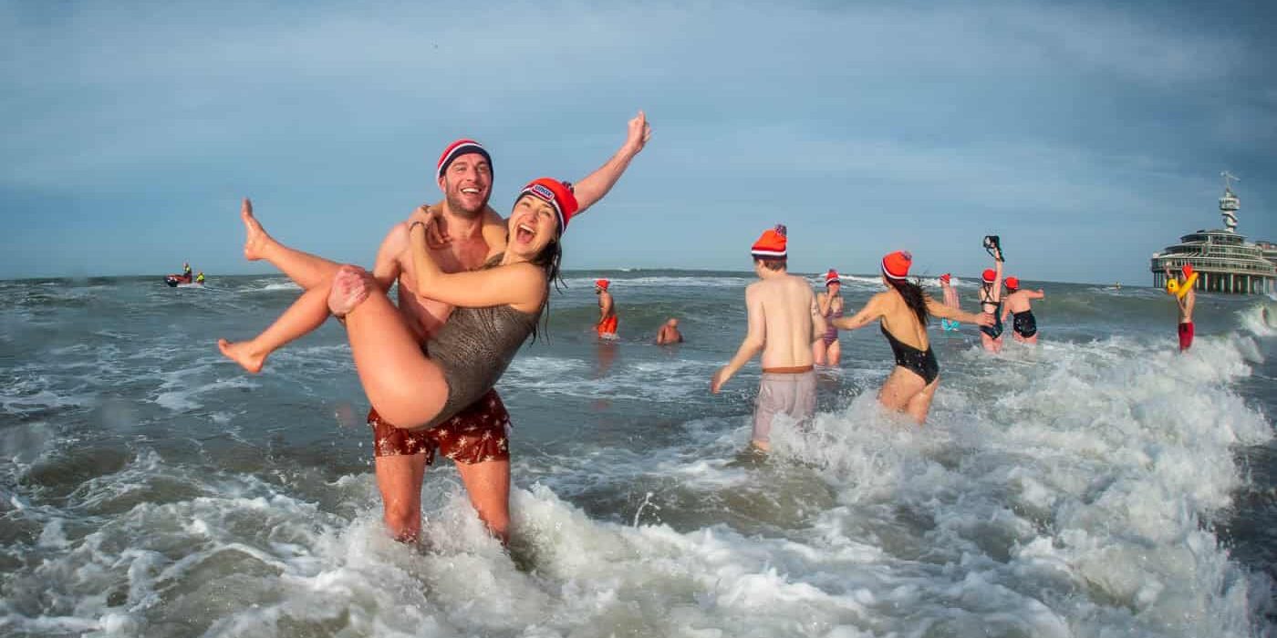 Unox nieuwjaarsduik 2023 in Scheveningen