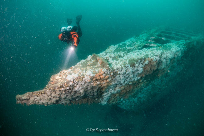 Scheepswrak in de Noordzee-SS Anglia met duiker Ben Oortwijn
