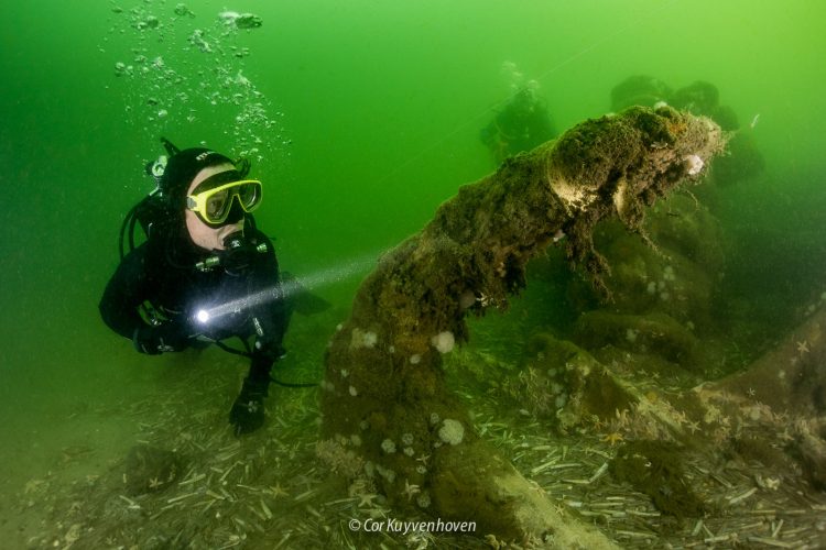 Wrakduiken in de Noordzee-fotoreportage Quest Wrakduiken in de Noordzee-fotoreportage Quest op scheepswrak SS Nordlyset