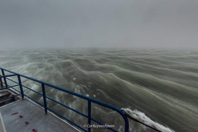 Storm op de Noordzee